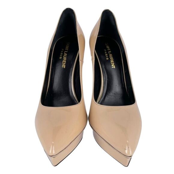 Yves Saint Laurent Janis Heels in Nude Patent - Picture 5 of 12